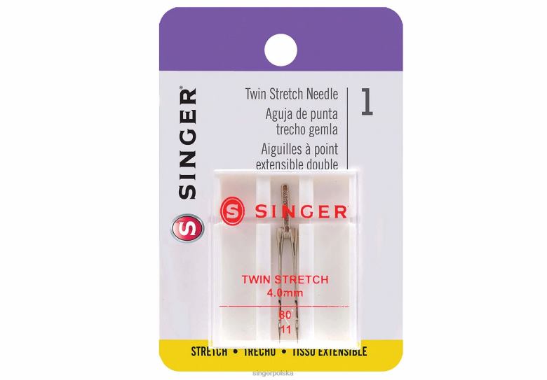 SINGER Akcesoria Igły podwójne o średnicy 4 mm, rozmiar 80/11 FZHB92 - Image 1